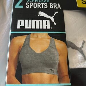 Puma 2 Pack Seamless Sports Bra, Size Small NWT In Box